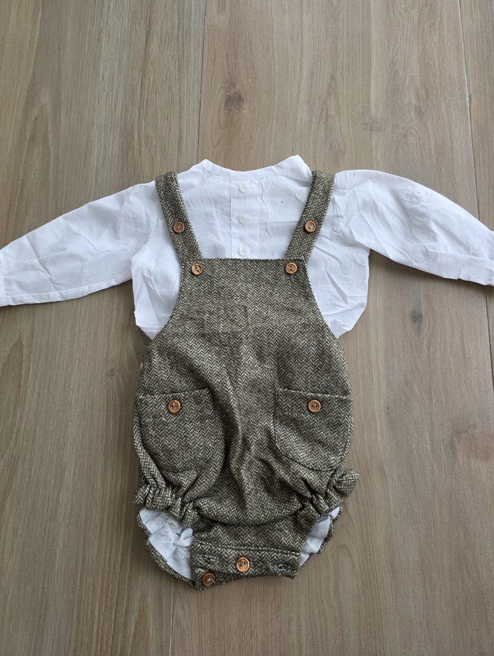 Baby Classic Outfit 3M | Suspender Romper + Shirt (Doña Carmen)